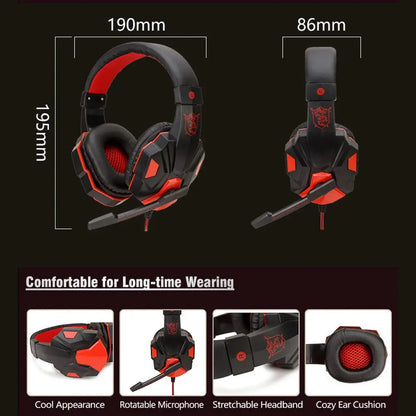 3.5mm Wired Gaming Headphones With Microphone 120° Adjustable PC Bass Stereo Gamer Headset For PS4 PS5 Xbox Smartphone Laptop GlobalXChange.com