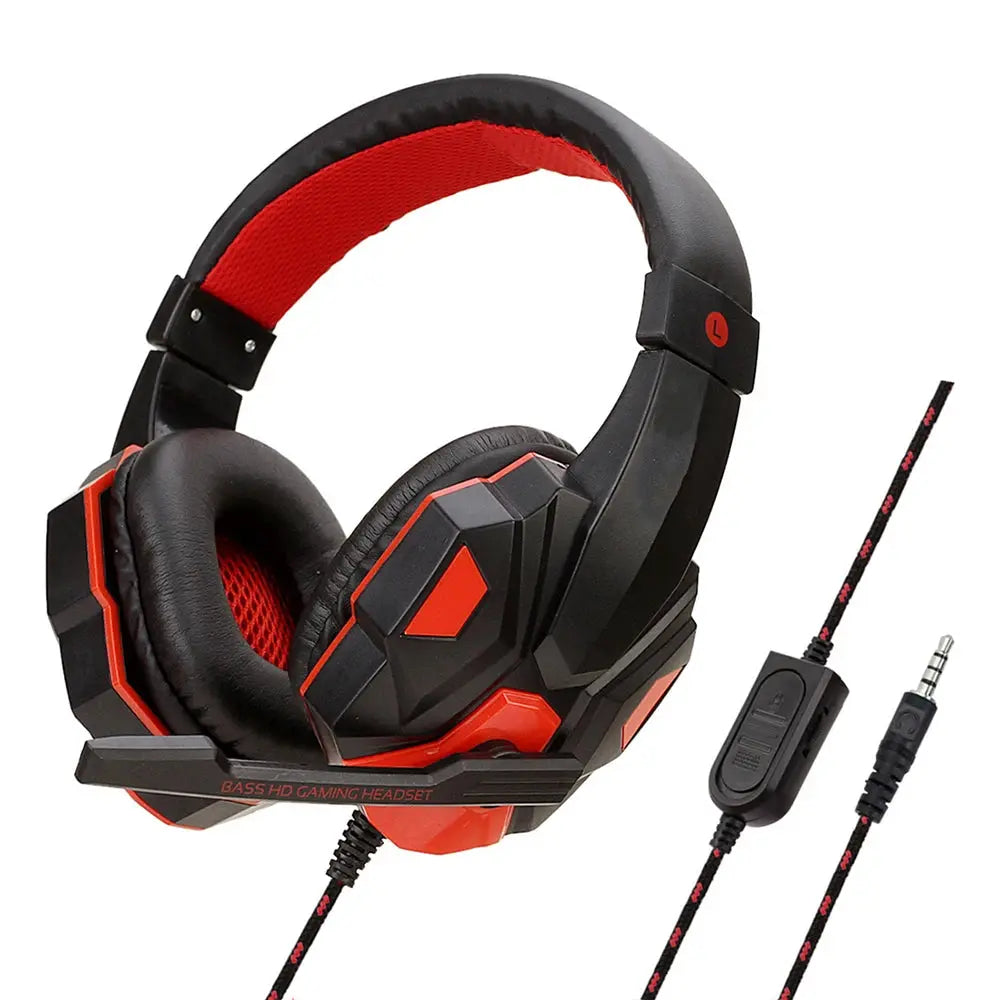 3.5mm Wired Gaming Headphones With Microphone 120° Adjustable PC Bass Stereo Gamer Headset For PS4 PS5 Xbox Smartphone Laptop GlobalXChange.com
